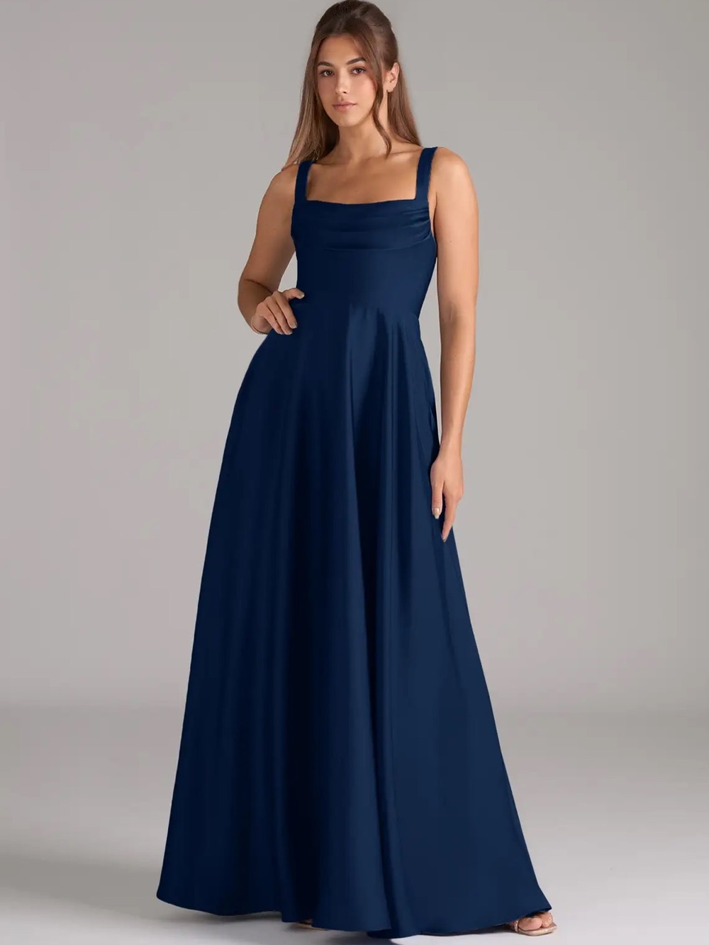 Azazie Shaude Dress in Navy Blue size A2